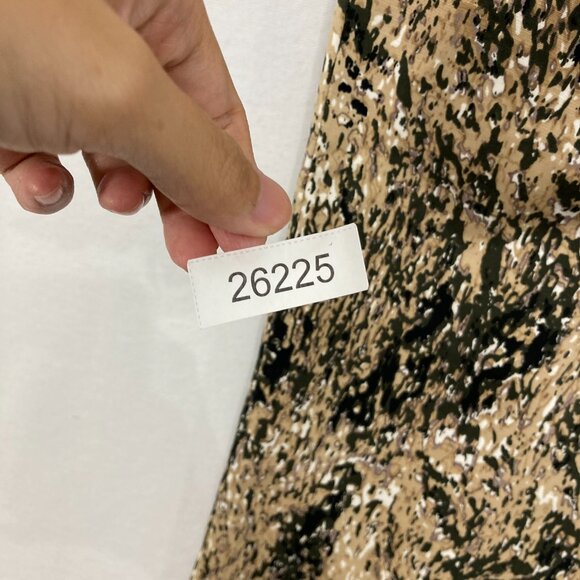 New Rafaella size 16 Black Tan Abstract Straight Leg Classic Fit Ankle Pants - Picture 12 of 12